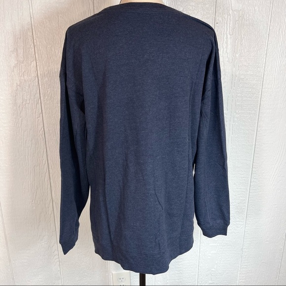 NEW Wildfox Social Spell Out Navy Blue Statement Sweatshirt Large - Picture 5 of 12